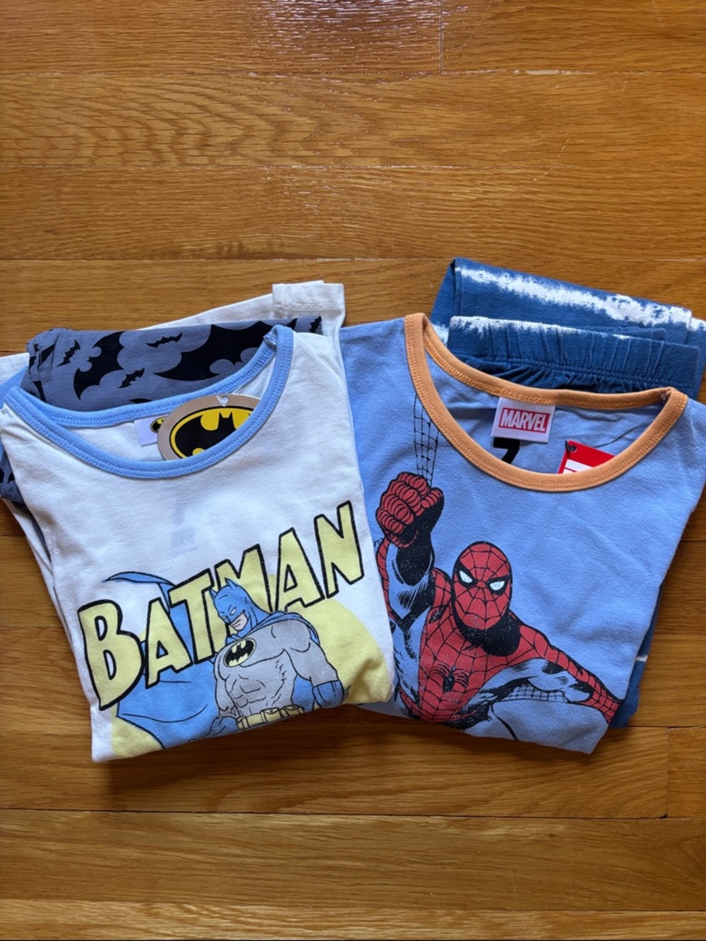 NWT Cotton On Marvel & DC Pajama Set Bundle | Size 7 | Spiderman Batman